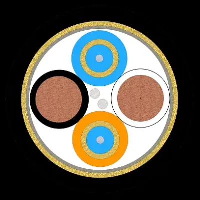 Гібридний кабель Hybrid Cable 2F + 2×CuSn (оптика + живлення)