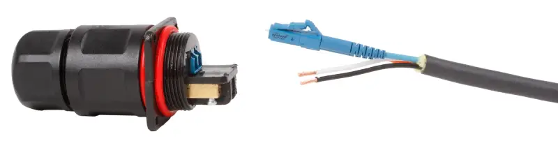 OPHC-02 гибридный оптический разъем-адаптер LC + электрические контакты