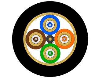 Тактичний breakout-кабель 4F, TPU, Ø7.5 мм