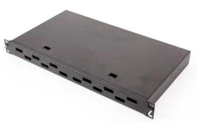 Optokon Rack Mount VJ6 — оптический шкаф 1U с выдвижной полкой для 19″ стойки