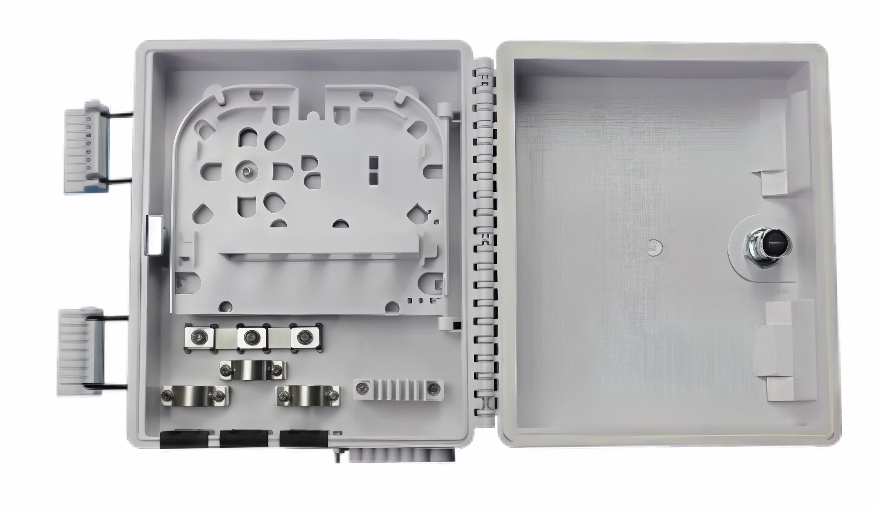 Оптична настінна крос-коробка MOTB-X31A (до 12 FTTH-ліній, IP54)